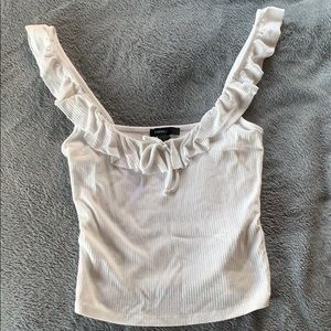 forever 21 white cropped tank